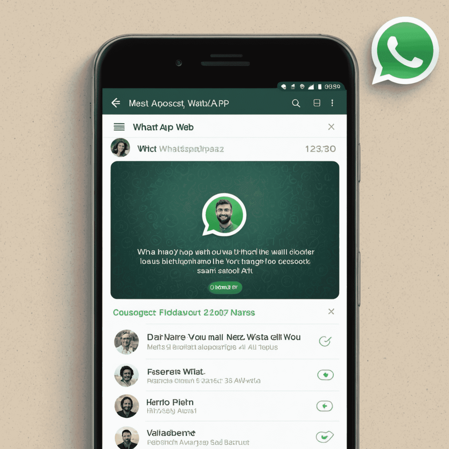 Інтерфейс WhatsApp Web з відкритим чатом та списком контактів